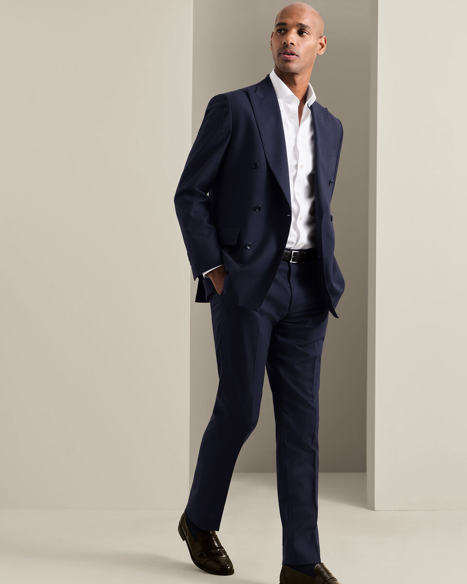 Double Breasted Ultimate Performance Suit Jacket - Dark Navy