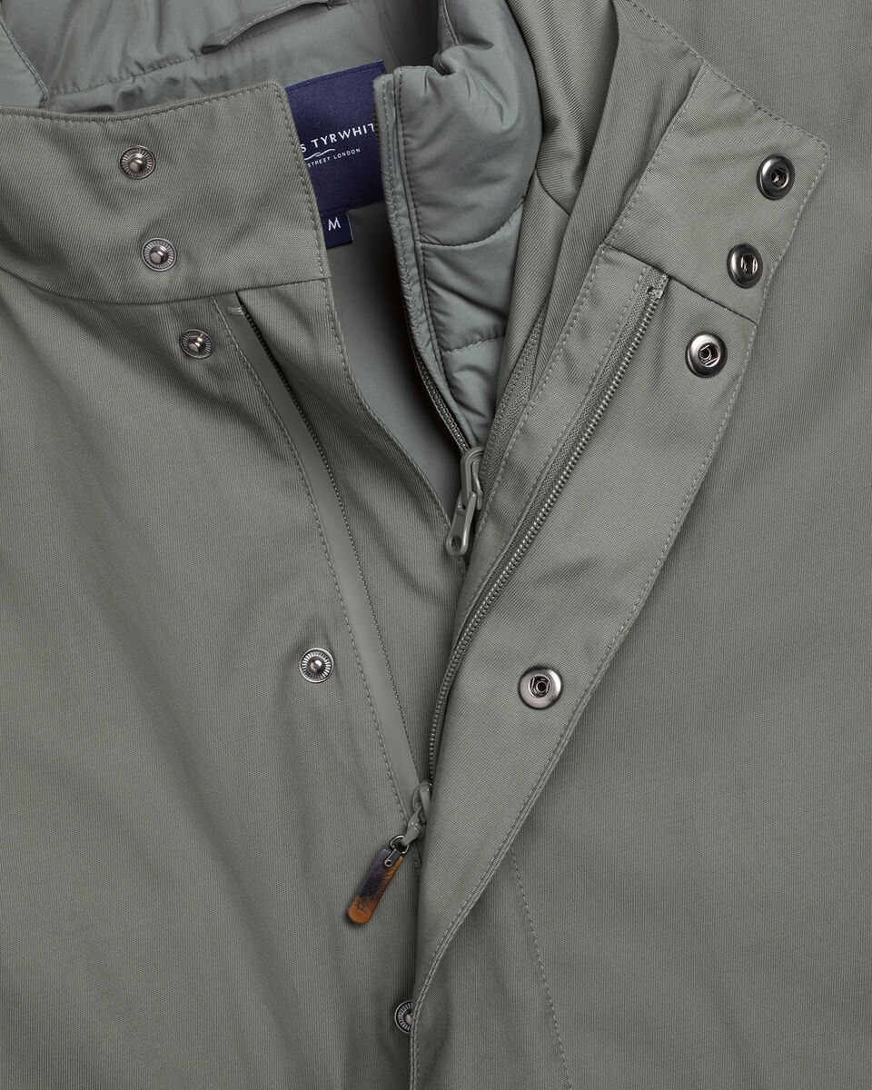 3 in 1 Raincoat With Detachable Gilet - Sage Green