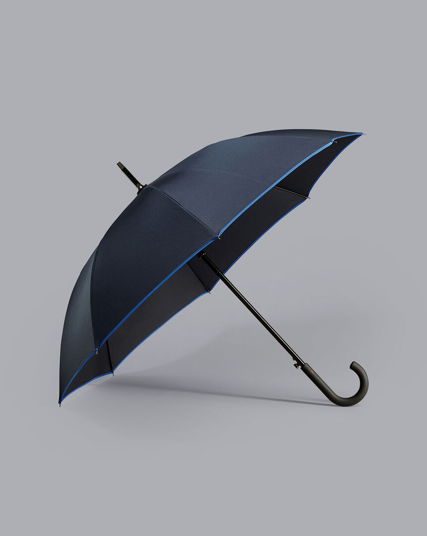 Klassischer Regenschirm - Marineblau & Kobaltblau