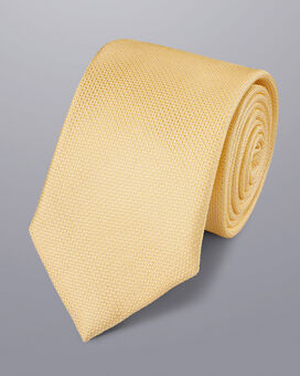 Stain Resistant Silk Tie - Yellow