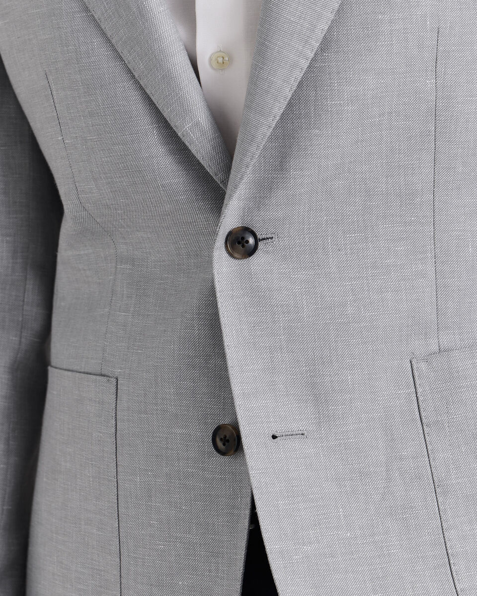 Veste en lin et coton - Gris argent