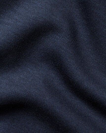 Henley Langarm-Shirt - Marineblau