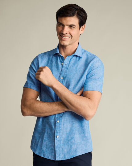 Slim Fit Blue Short Sleeve shirts | Charles Tyrwhitt US