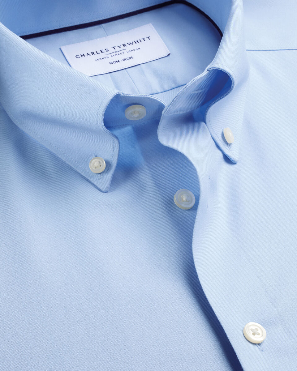 Non-Iron Twill Shirt - Sky Blue