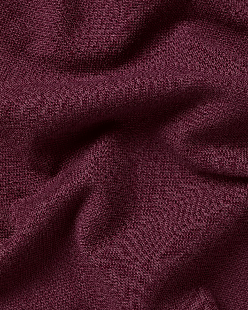 Smart Pique Polo - Wine Red
