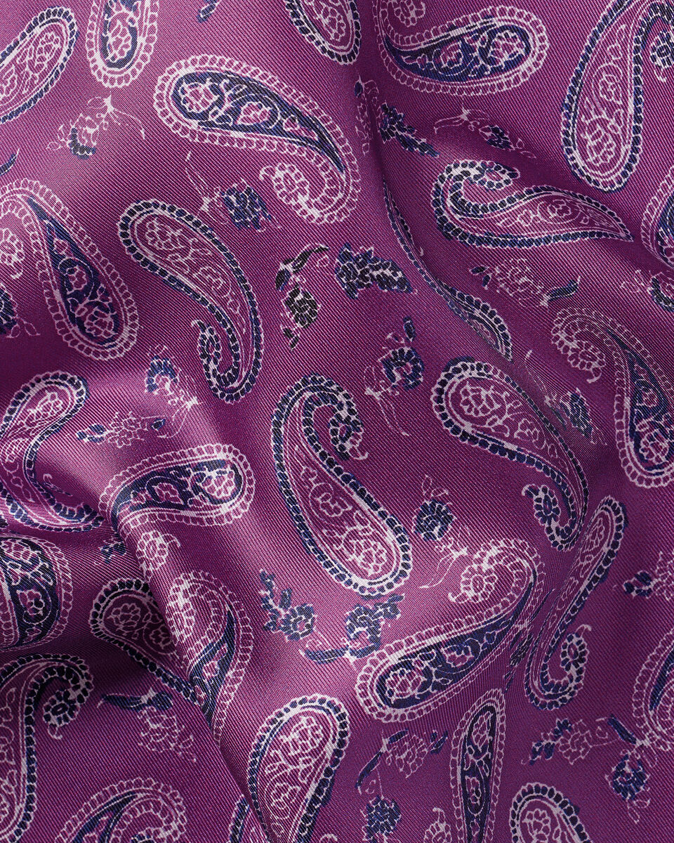 Made-in-USA Green Paisley Silk Pocket Square main image 1
