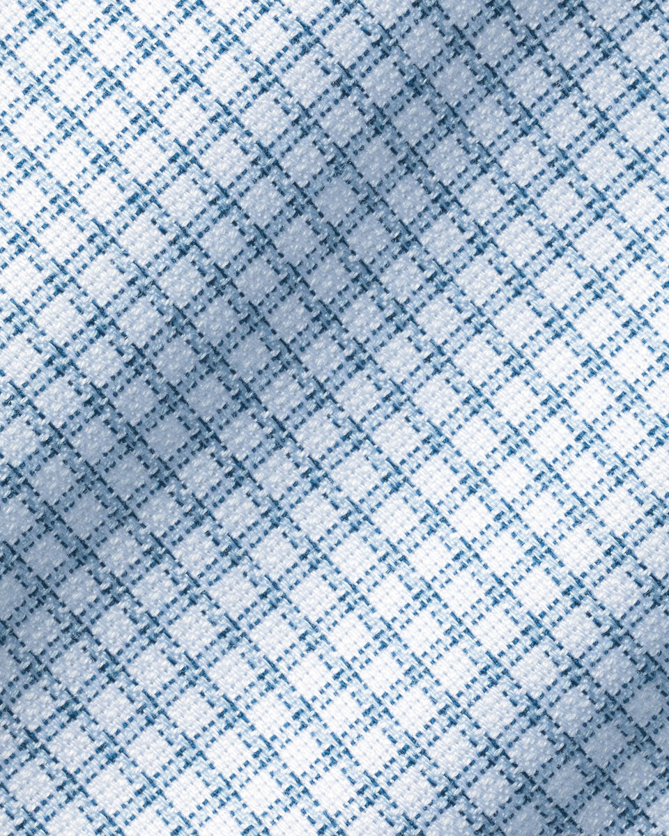 Non-Iron Royal Oxford Check Shirt - Light Blue