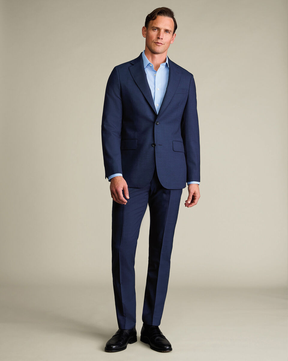 Ultimate Performance Sharkskin Suit Jacket &ndash; Indigo Blue