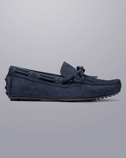 Nubuck Driving Loafers - Navy