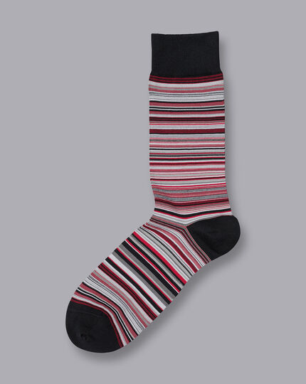 Multi Stripe Socks - Red
