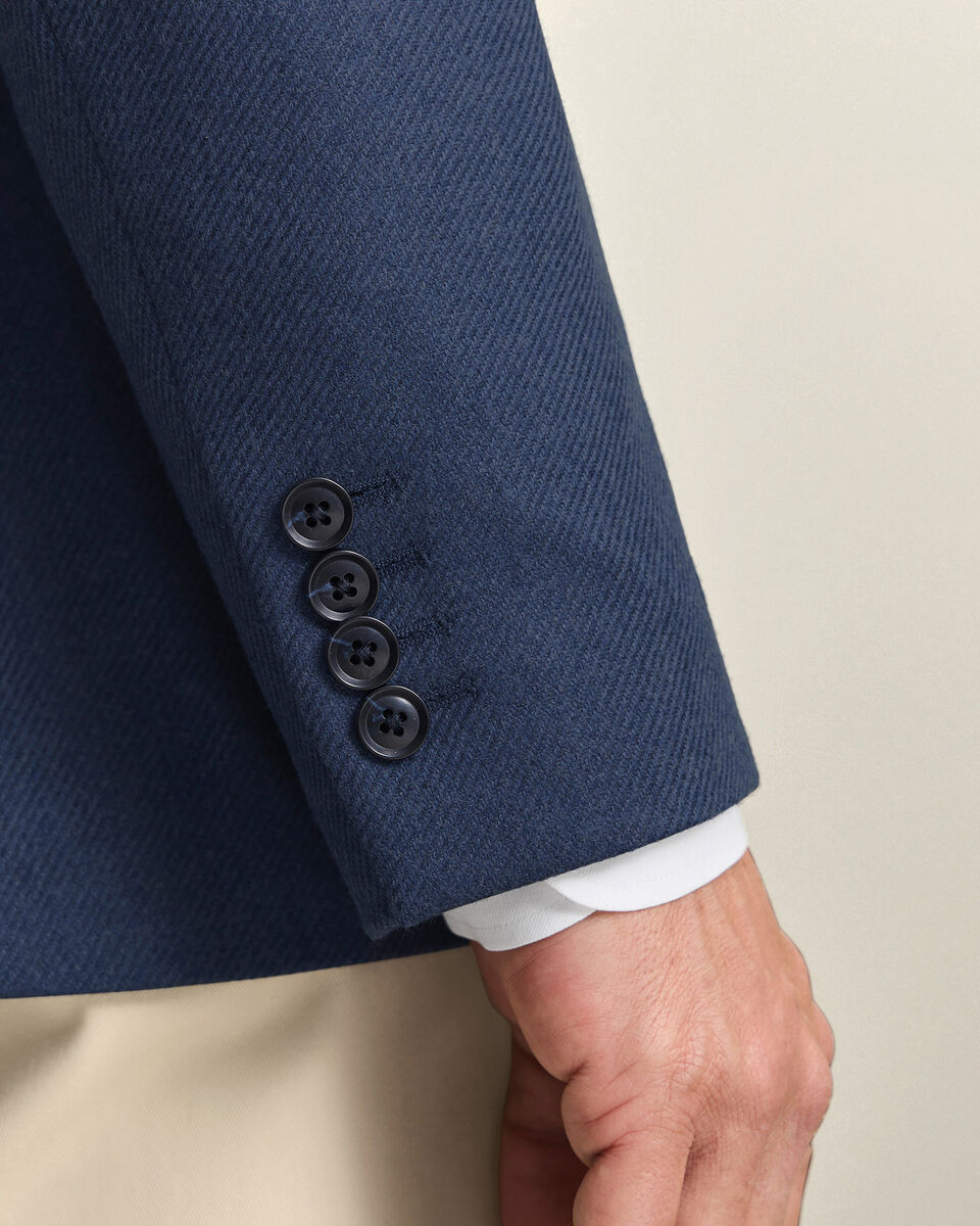 Veste en laine et soie - Bleu indigo