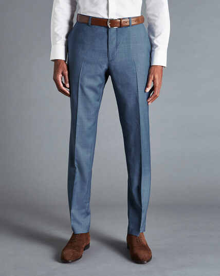 Sharkskin Suit Pants - Cornflower Blue