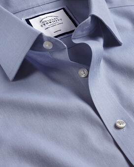 Non-Iron Twill Shirt - Indigo Blue