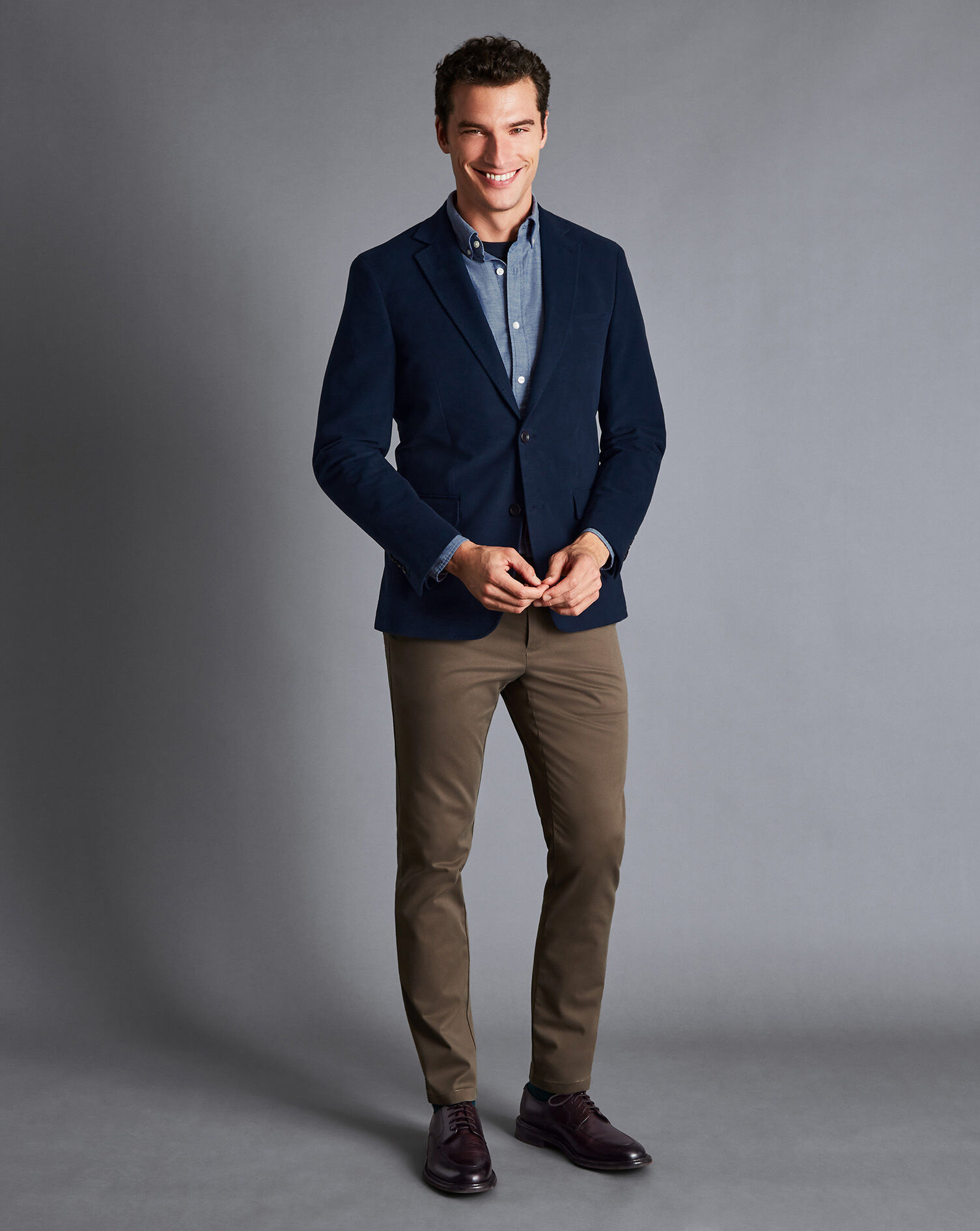 Italian Moleskin Jacket - Ink Blue 