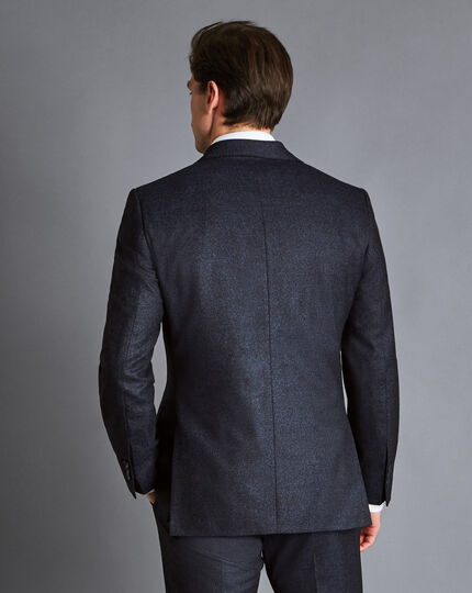 Italian Stretch Flannel Suit - Ink Blue