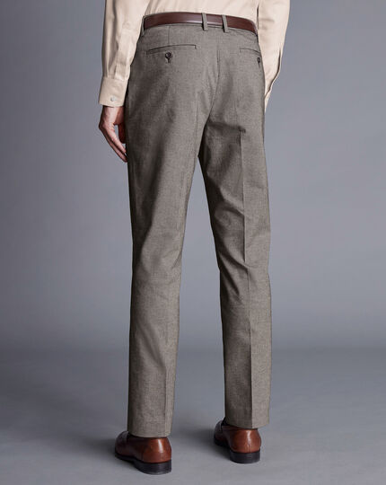 Smart Cotton Stretch Pants - Taupe