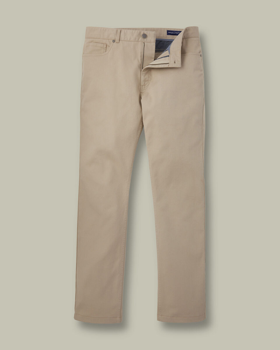 Jeans De 5 Bolsillos - Piedra