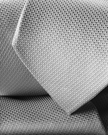 Stain Resistant Silk Tie - Light Grey