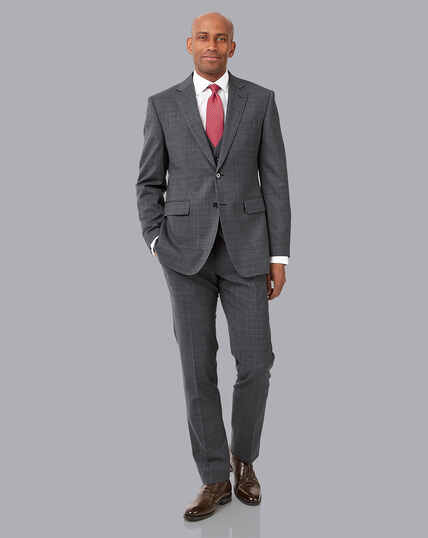 Crosshatch Suit - Grey