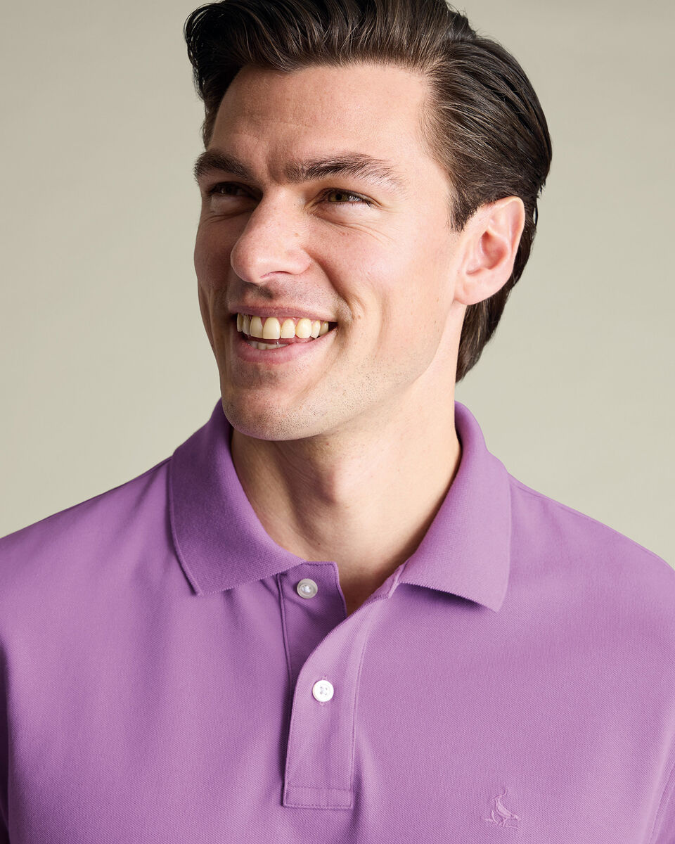 Pique Polo &ndash; Purple