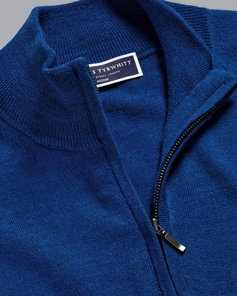 Pull Col Montant Fermeture éclair SELECTED HOMME Pull Homme à Demi-Fermeture éclair 100% Laine Mérinos Col Montant Zip