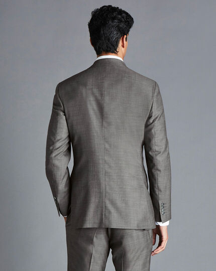 Sharkskin Suit Jacket - Light Grey