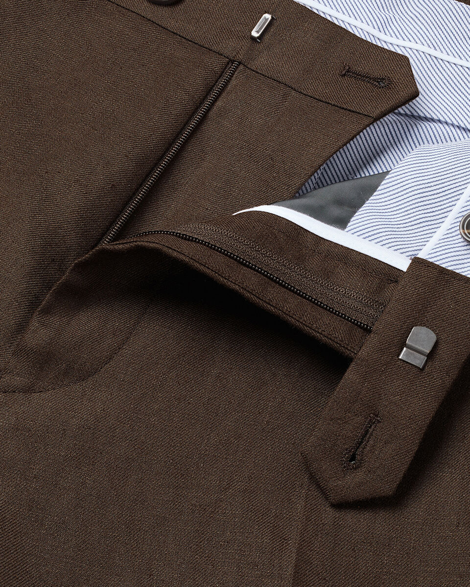 Linen Pants - Chocolate Brown