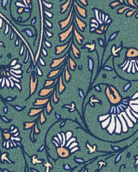 Paisley Print Poplin - Sage Green
