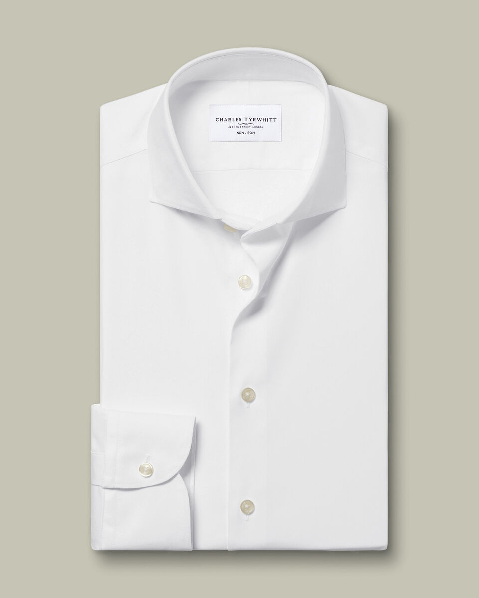 Non-Iron Twill Performance Shirt - White