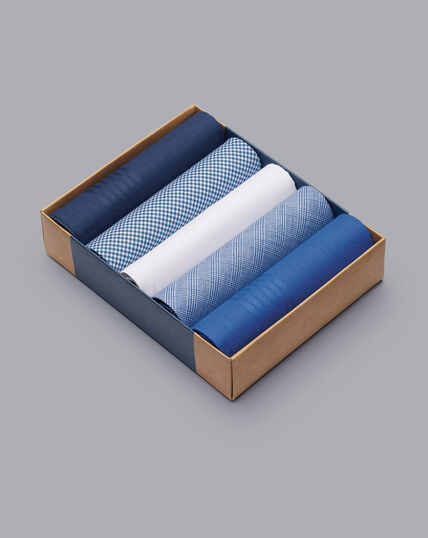 Handkerchief Box Set - Blue & White