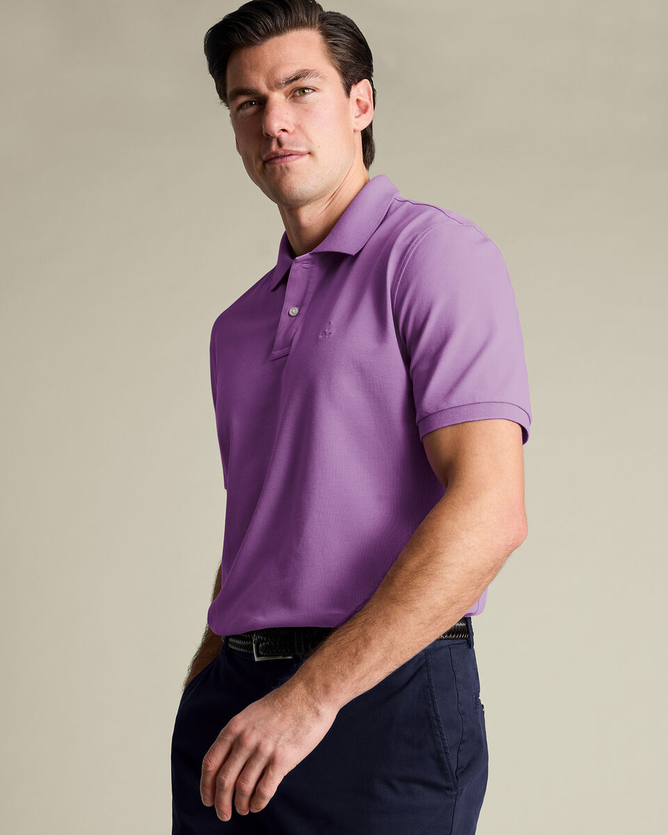 Pique Polo &ndash; Purple