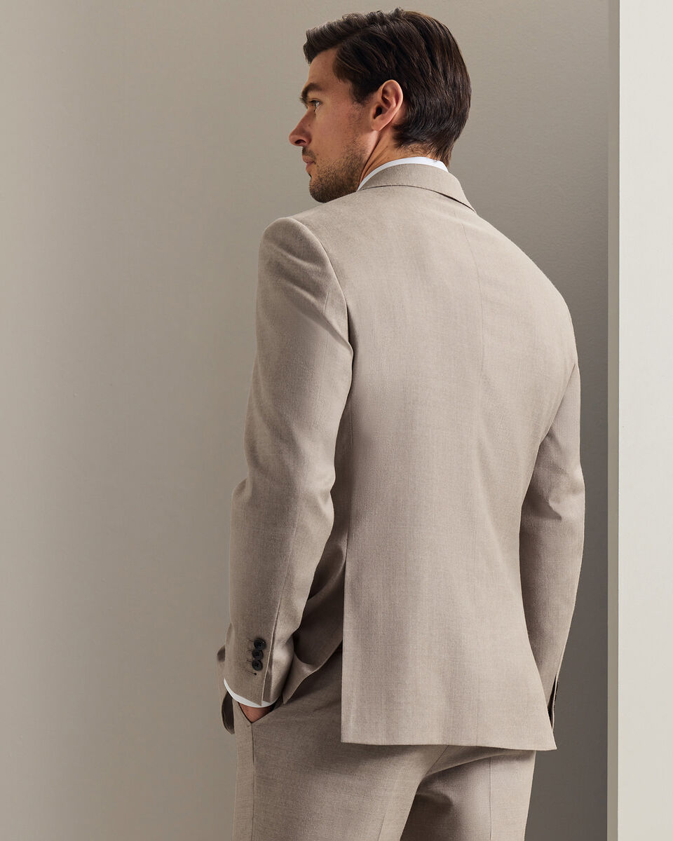 Italienischer Luxus-Flanellanzug - Taupe