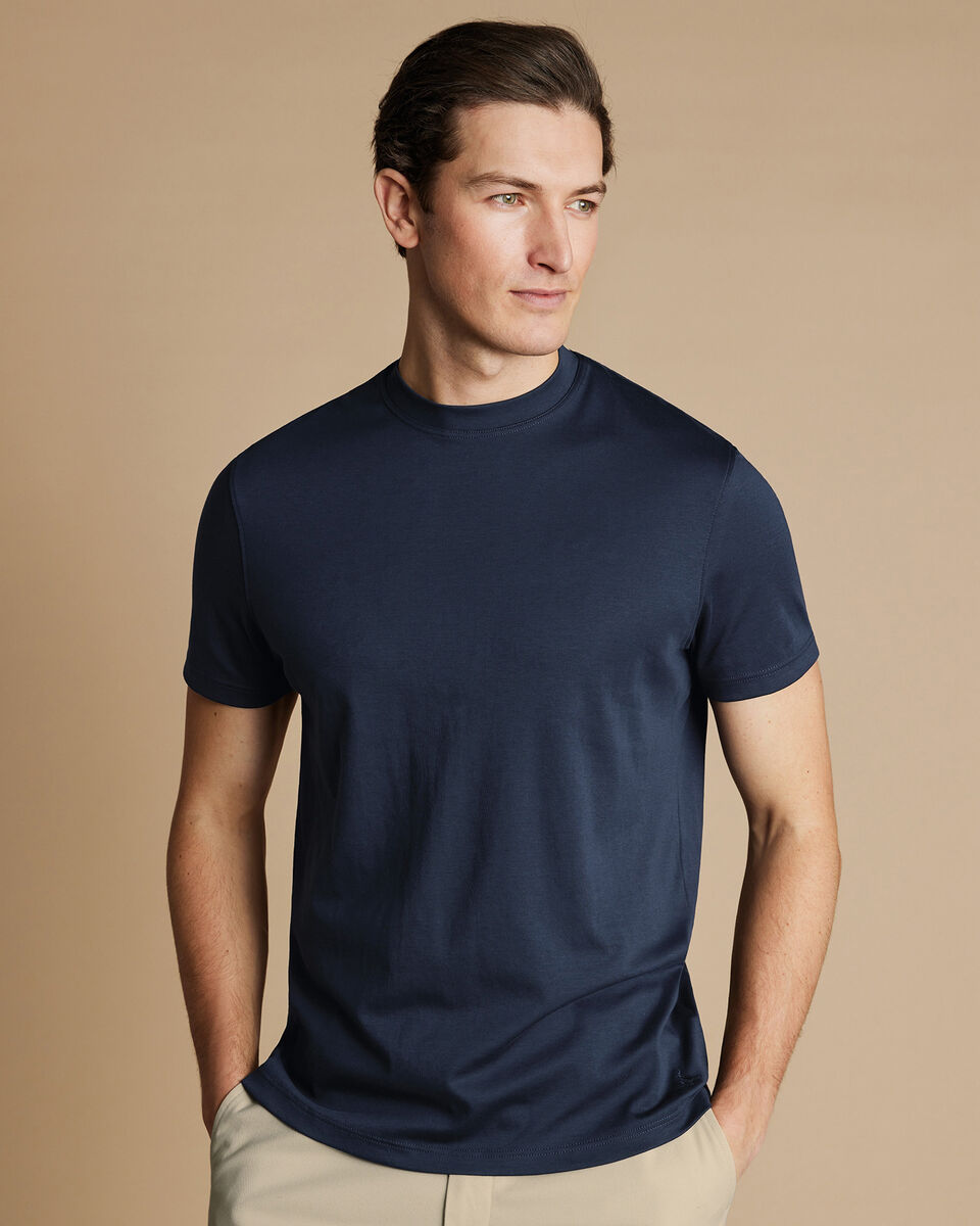 Cotton Tyrwhitt T-Shirt - Navy | Charles Tyrwhitt