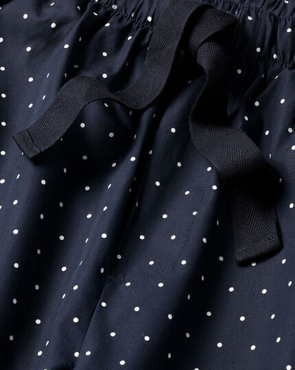 Schlafanzughose mit Punkten - Marineblau