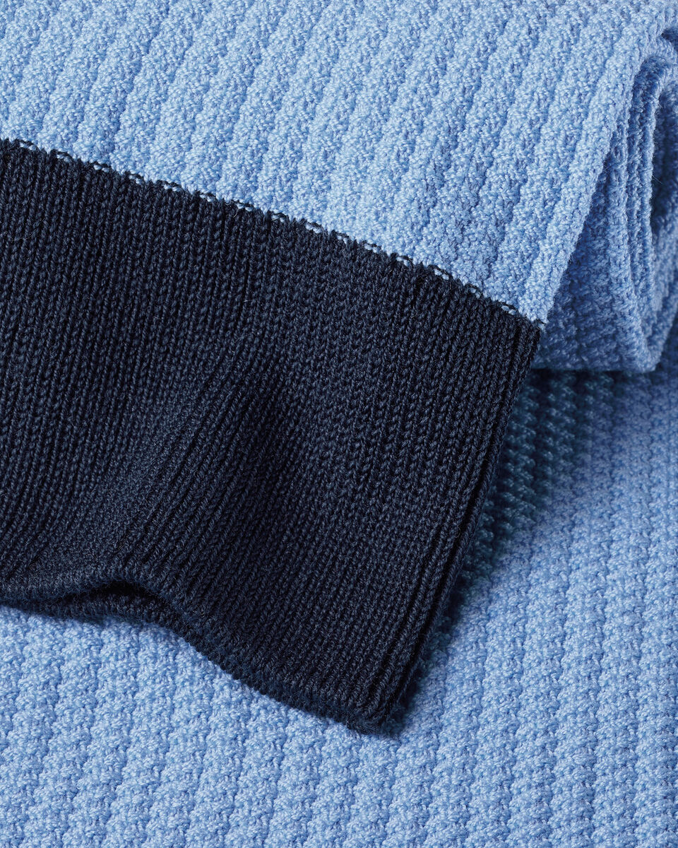 Cotton Textured Socks - Cornflower Blue