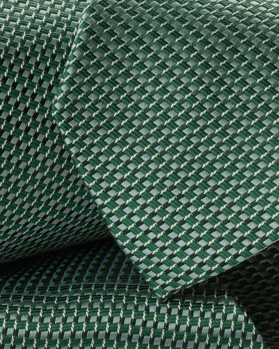 Silk Patterned Tie - Green