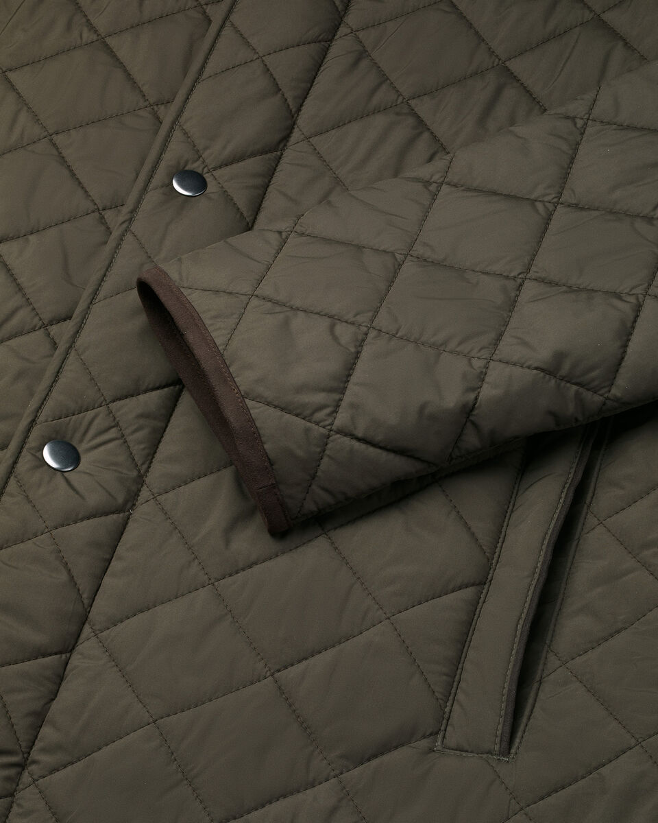 Diamond Quilted Jacket - Olive