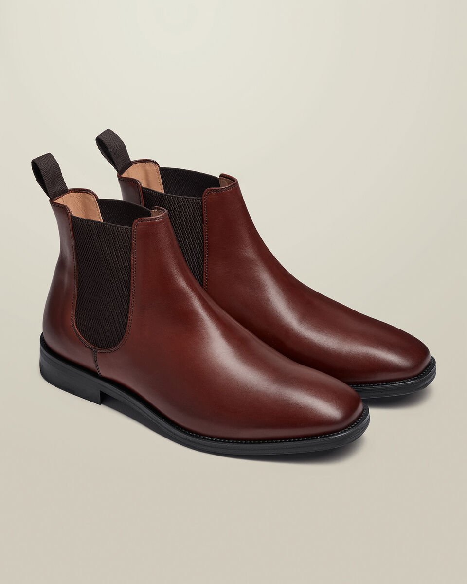 Leder Chelsea Laarzen &ndash; Kastanjebruin