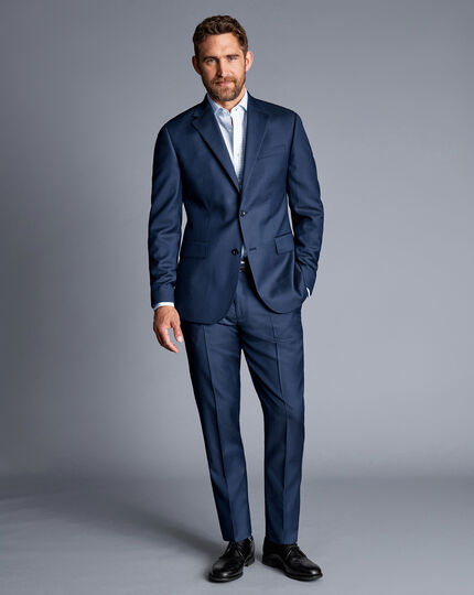 Natural Stretch Twill Suit - Royal Blue