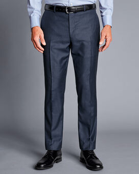 Italian Suit Trousers - Steel Blue