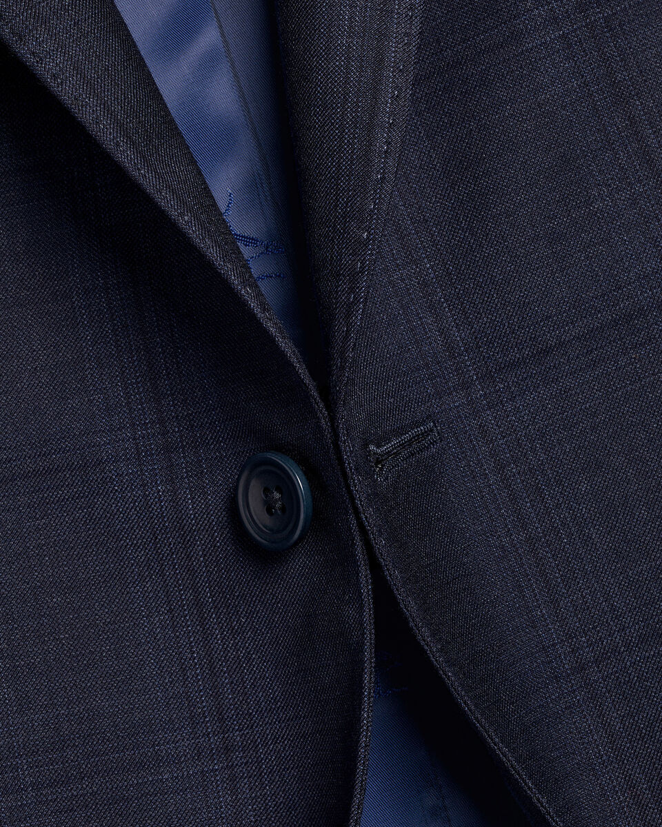 Ultimate Performance Check Suit Jacket - Navy