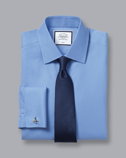 Non-Iron Twill Shirt - Cornflower Blue
