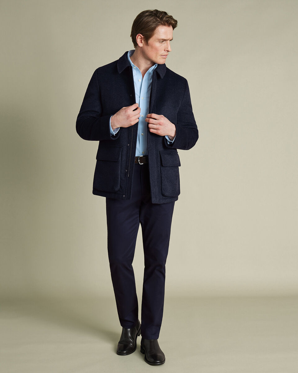 Wool City Coat - Navy