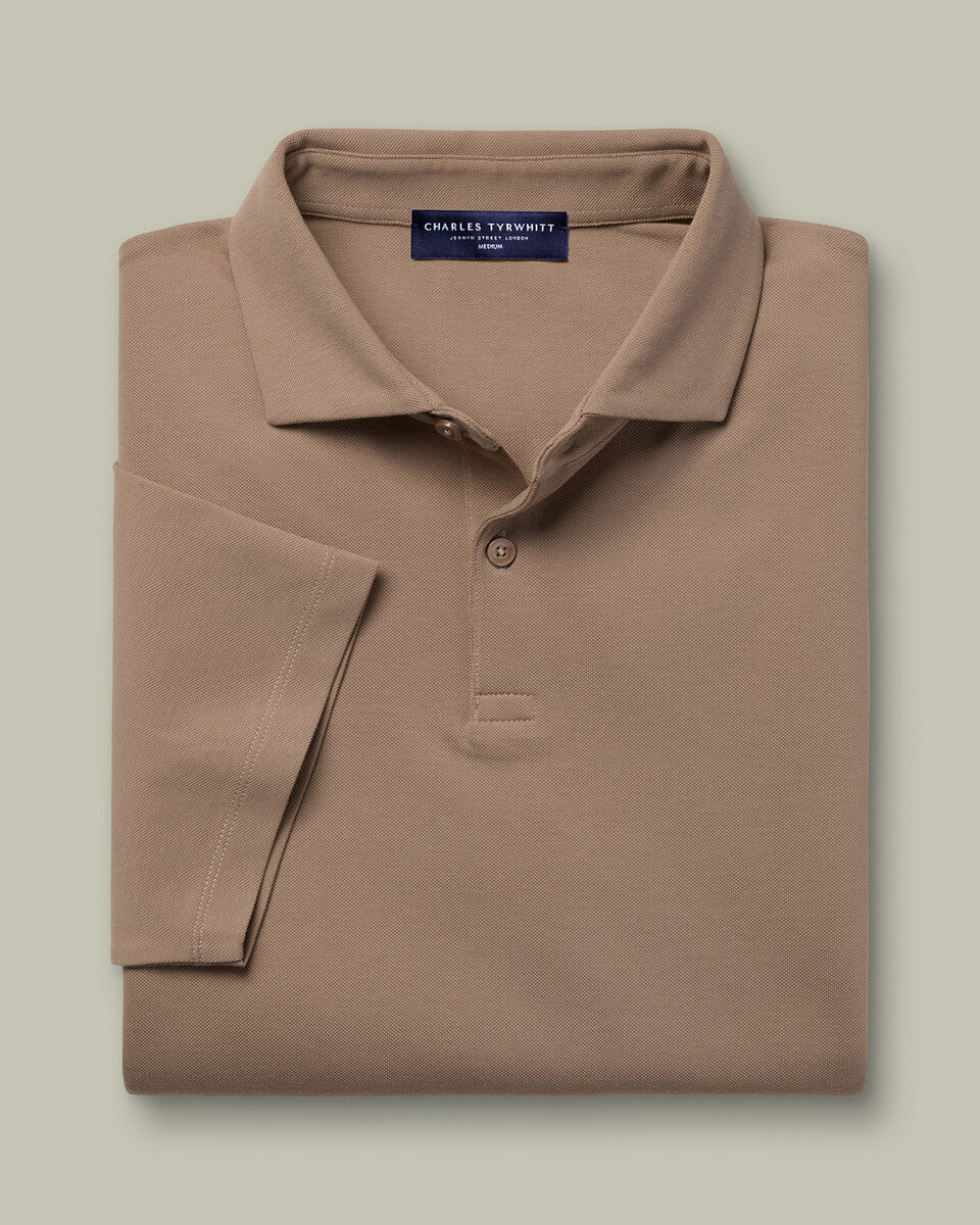 Smart Pique Polo - Camel