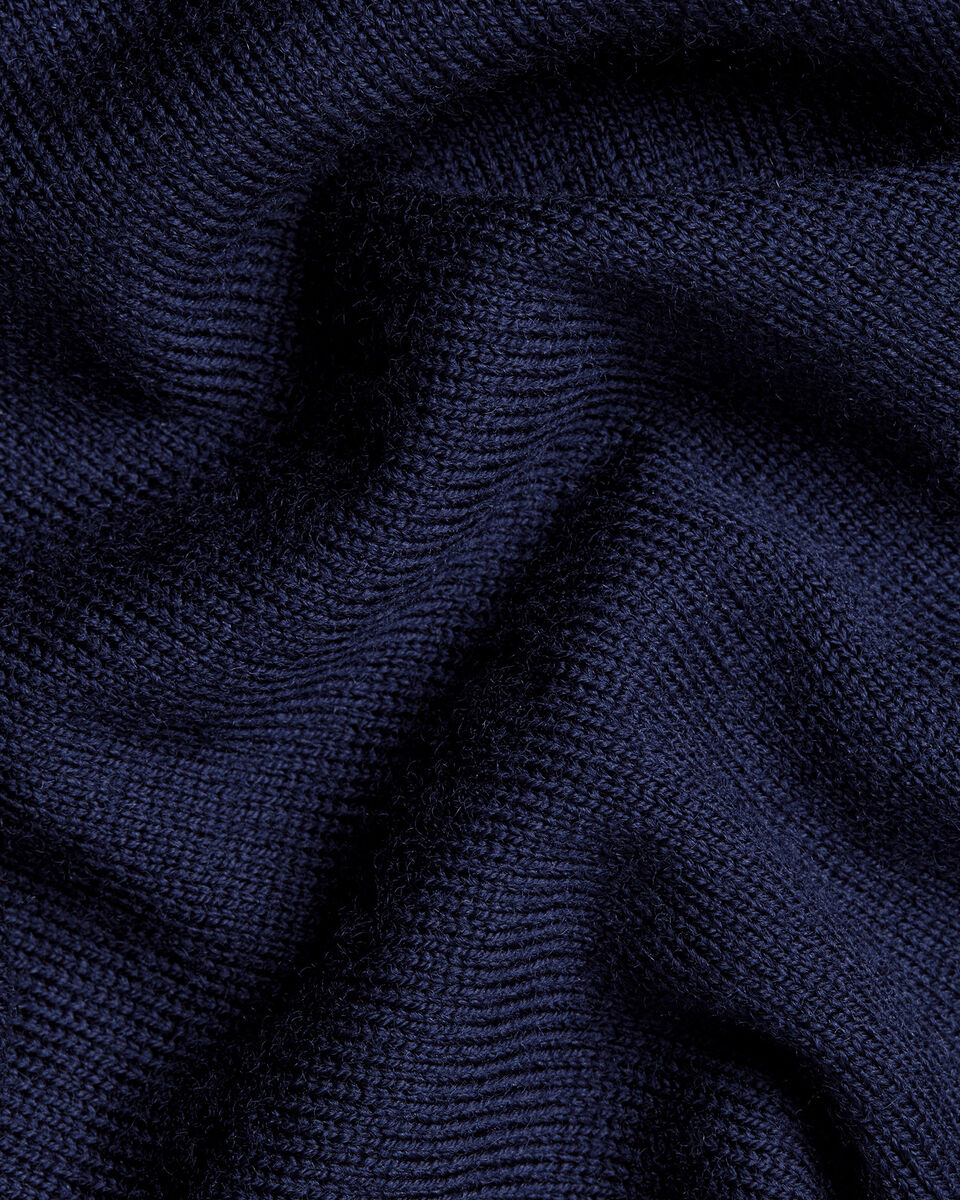Pure Merino Zip Through Vest - Navy