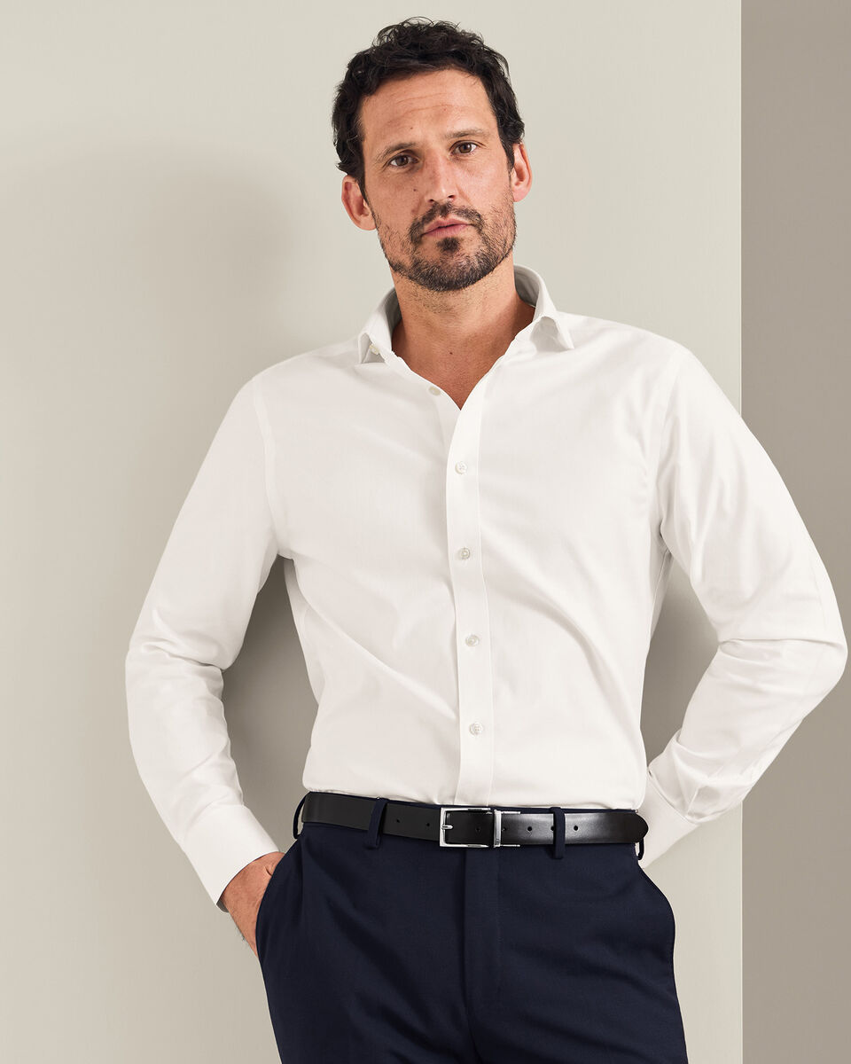 Non-Iron Twill Shirt - Ivory