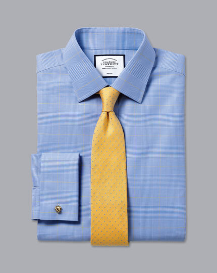 XL Length Navy Blue Tie with Checks 