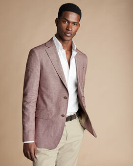 Linen Cotton Jacket - Claret Pink