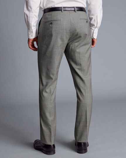 Sharkskin Suit Pants - Light Grey