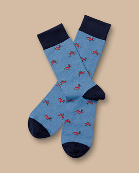 Melange Hare Socks - Cornflower Blue